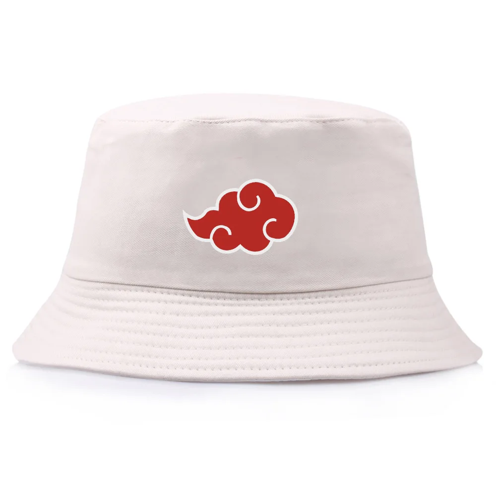 Naruto Akatsuki Bucket Hats Anime Summer Fisherman Hats for Men Women Cartoon Casual Bucket Hats Hip Hop Panama Hat Bob Cap Gift