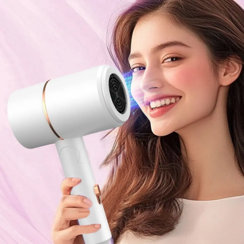 800W Foldable Hair Dryer Space-saving Low Noise Dormitory Hair Dryer Overheat Protection Three-speed