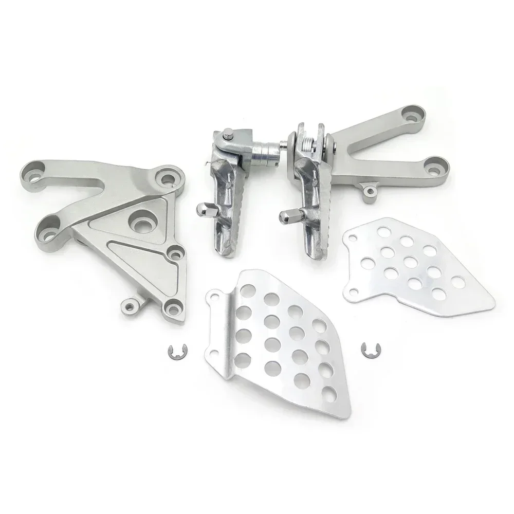 Silver Front Rider Foot Pegs Bracket for Honda CBR600RR 2003-2006 Aftermarket Motorcycle Parts