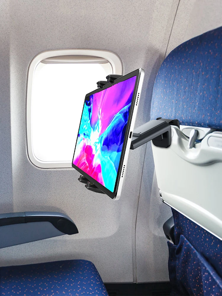 Nouveau support de tablette d'avion, siège de Train de voyage, barre de placard, support de téléphone pliable mains libres, poignée de bord de bureau, Rotation à 360 degrés