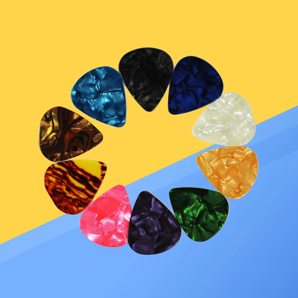 

10pcs Guitar Picks Colorful Shining for Guitar Bass Ukulele Mandolin Banjo Premium Soft Smooth Recyclable Musical