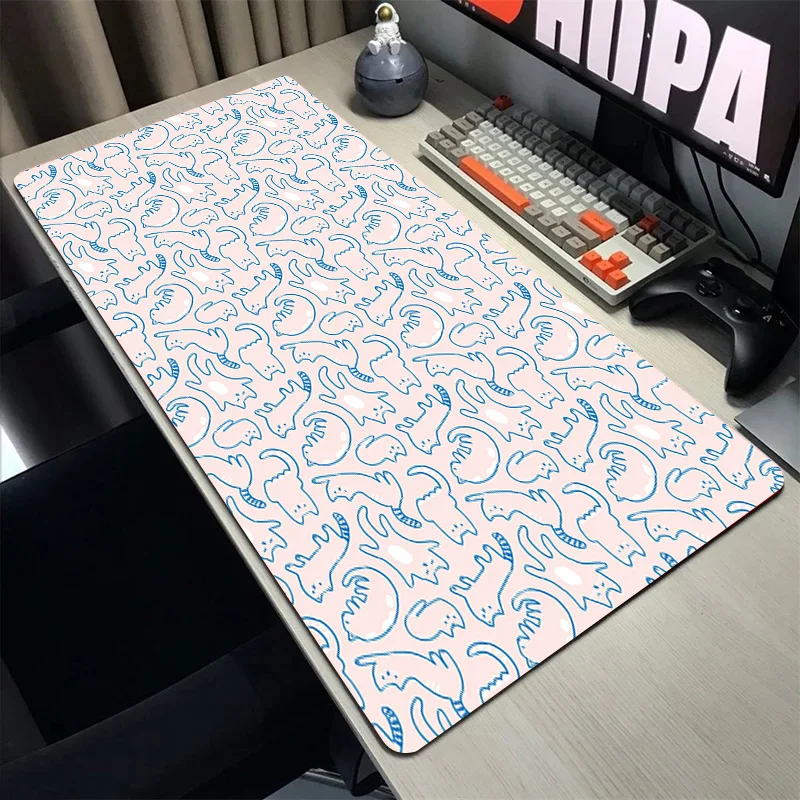 

Cat Large Mouse Pad 100x50cm Speed Teclado Mouse Gamer Mat Laptop Mousepad Gaming Keyboard Pads Rubber Anti-slip Desk Mice Pad