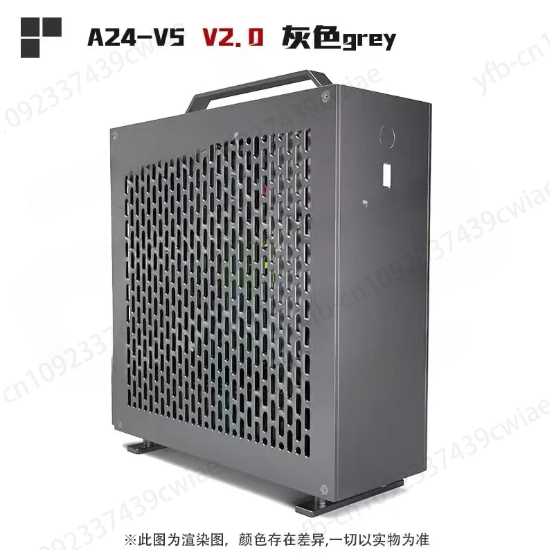 mini A24-V5 2.0 dual-slot single display 1u power supply itx chassis, double-sided chamfer