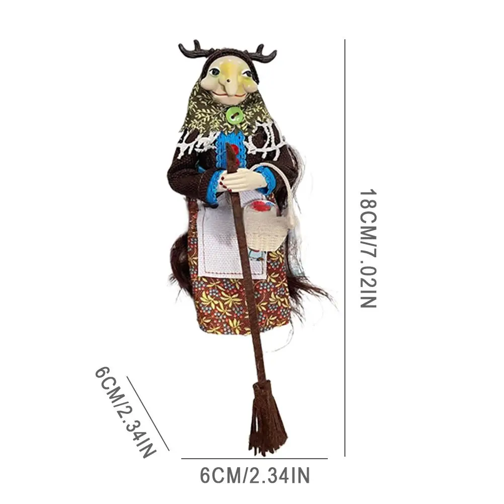 キッチン魔女人形 手作りの幸運のお守り キッチン用 吊り下げ魔女人形 ペンダント お祭り用 アンティーク風装飾