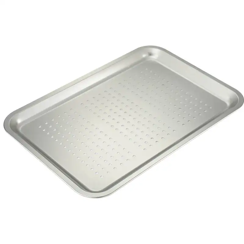 מגש תה גדול מפלדת אל-חלד 304, מלבני, עם ניקוז שמן, חורי ניקוז, לשימוש מסחרי, מגש ניקוז שמן לכיור, סט תה