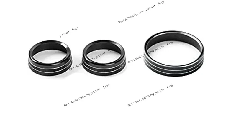 For Ford Mustang 2015-2021 Accessories,Black Aluminium Alloy Headlight Volume Tune Knob Cover Trim Ring Interior Decor