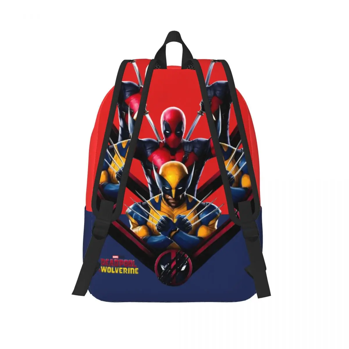 Backpack Deadpool  Multi Compartment Disney Marvel Deadpool & Wolverine Film Preschool Birthday Gift Vintage Laptop Bag Camping