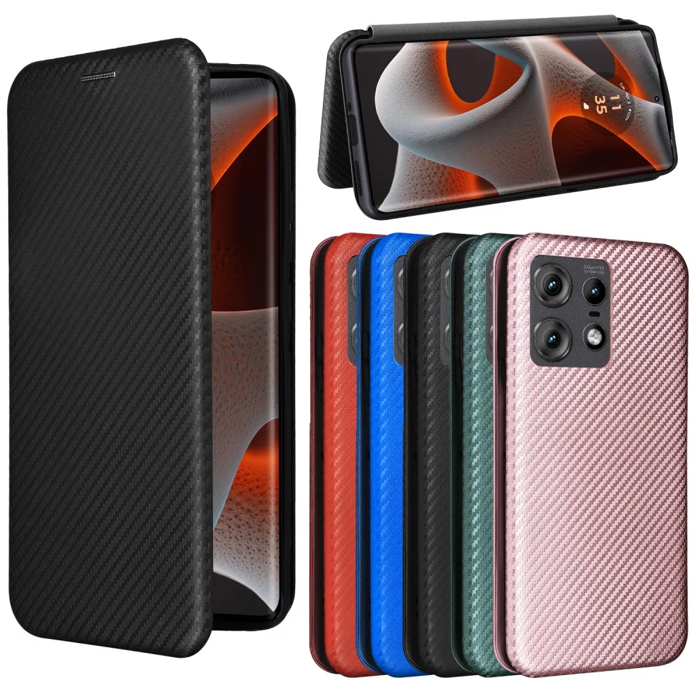 Magnetic Close Carbon fiber Flip Cover Leather Wallet Book Case For Sony Xperia 10 VI Xperia1 Xperia5 ACE