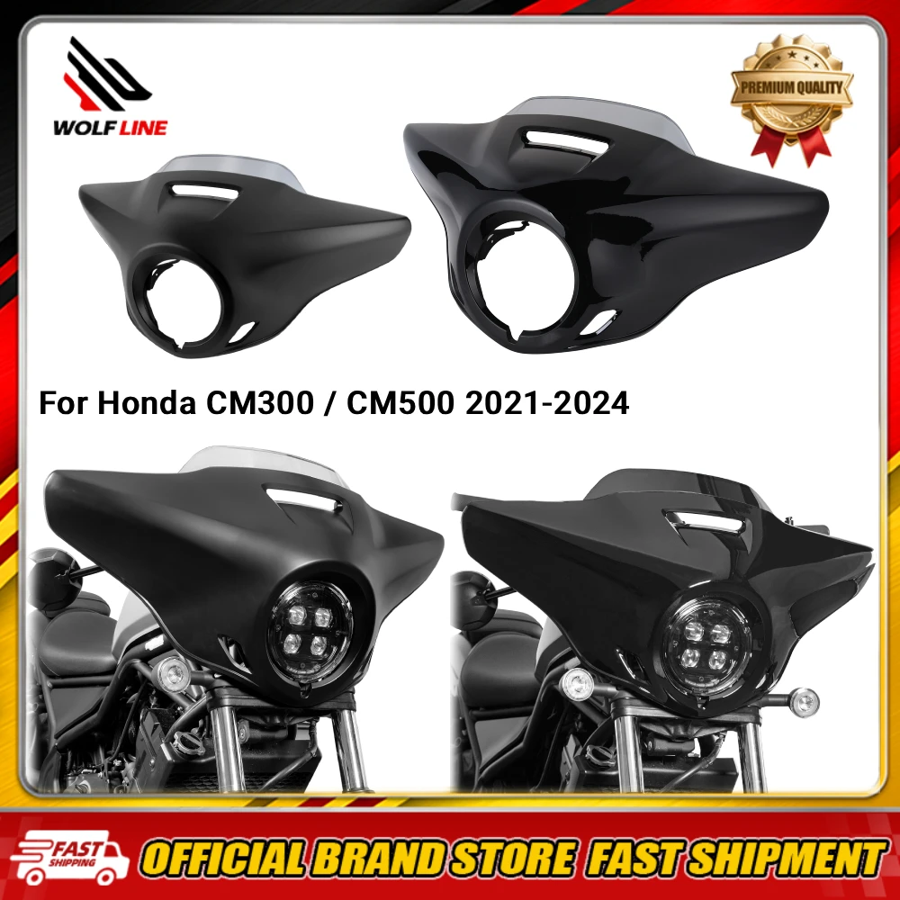 Front Headlight Cover for Honda CM300/CM500 2021-2024 Headlamp Fairing Reduce Wind Fatigue Daily Riding Weekend Road Trip