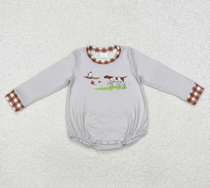 Boutique Newborn Girls Flutter Onesies KidsGrey Velvet Baby Girls Fall Romper