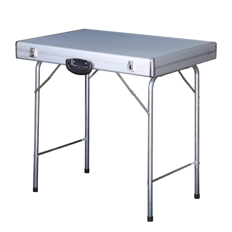 

Foldable tripod table Portable night market stall box Jewelry jewelry display stand Jewelry aluminum box stall box