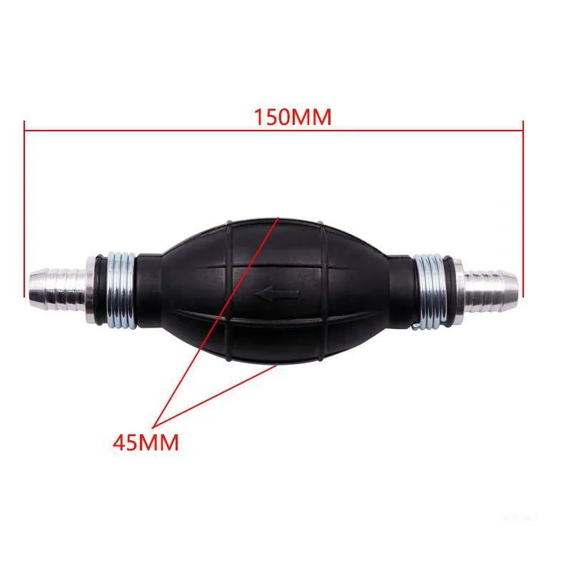 1 pcs 6mm/8mm/10mm/12mm Manual Fuel Pump Rubber Aluminum Hand Primer Oil Gasoline Petrol Diesel Liquid Transfer Pump