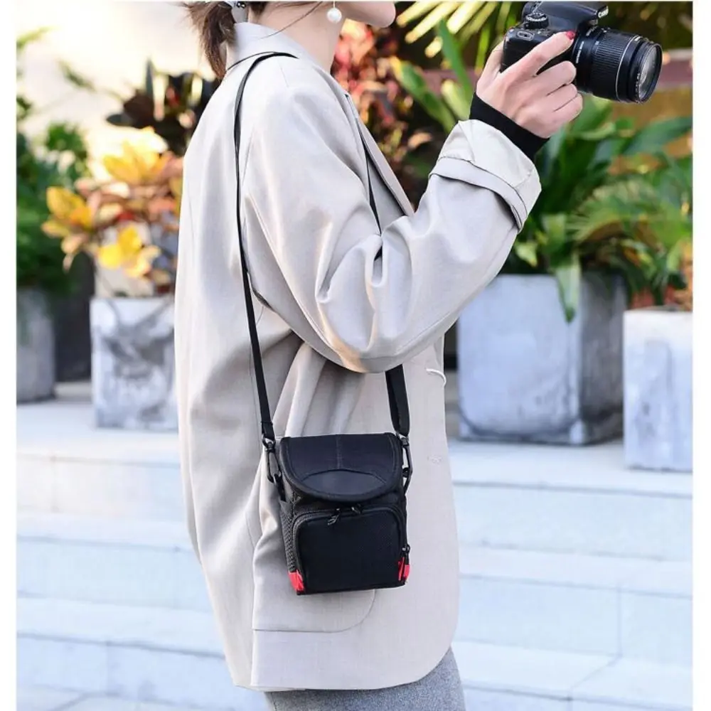 Simplicity Waterproof SLR Camera Bag Nylon Anti Spoilage Digital Shoulder Bag Mini Black Photographer Backpack Micro Camera