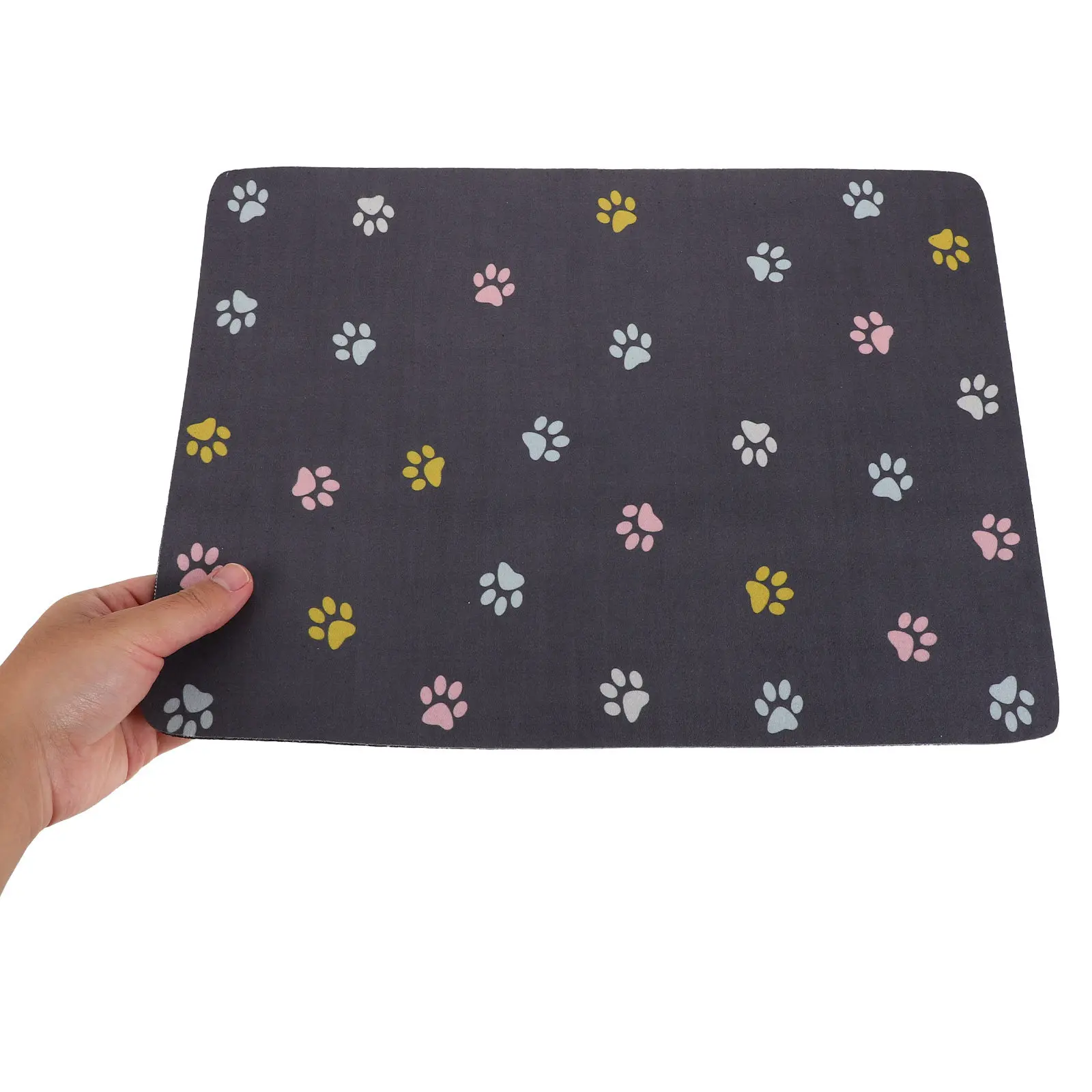 

5Pcs Quick Dry Pet Feeding Mats Waterproof Antiskid Surface for Cats Dogs Puppy Kitten Food Bowls Placemat Outdoor Indoor
