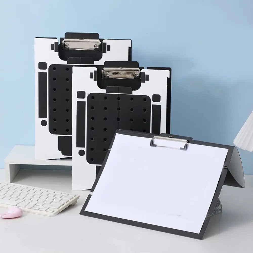 Plastic Robot Shape Paper Clipboard Can Be Vertical Foldable A4 File Folder Large Capacity Test Paper Storage Clip Student