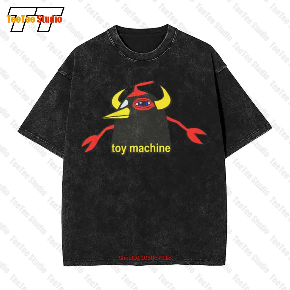 Toy Machine Skateboards 90S Very Ed Templeton Patinaje Logo Vintage Camiseta de gran tamaño GKM1