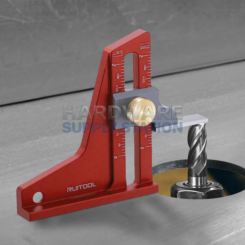 

Woodworking Saw Table Adjustment Height Ruler Magnetic Dual-System Measurement Accurate Depth Positioning Tool