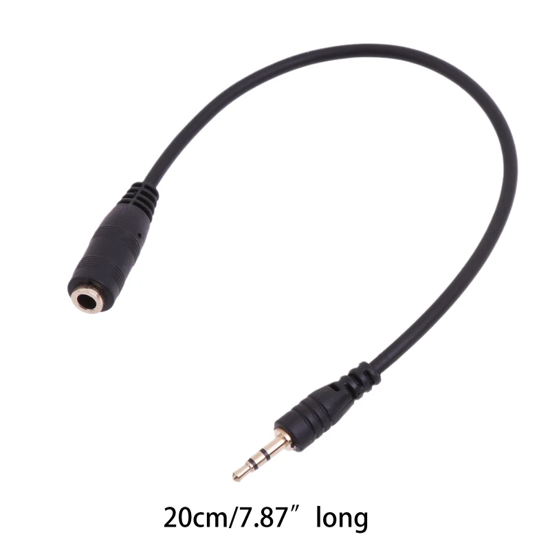 3.5mm Female to 2.5mm Male Headphone for Head Conversion Cable 20cm/7