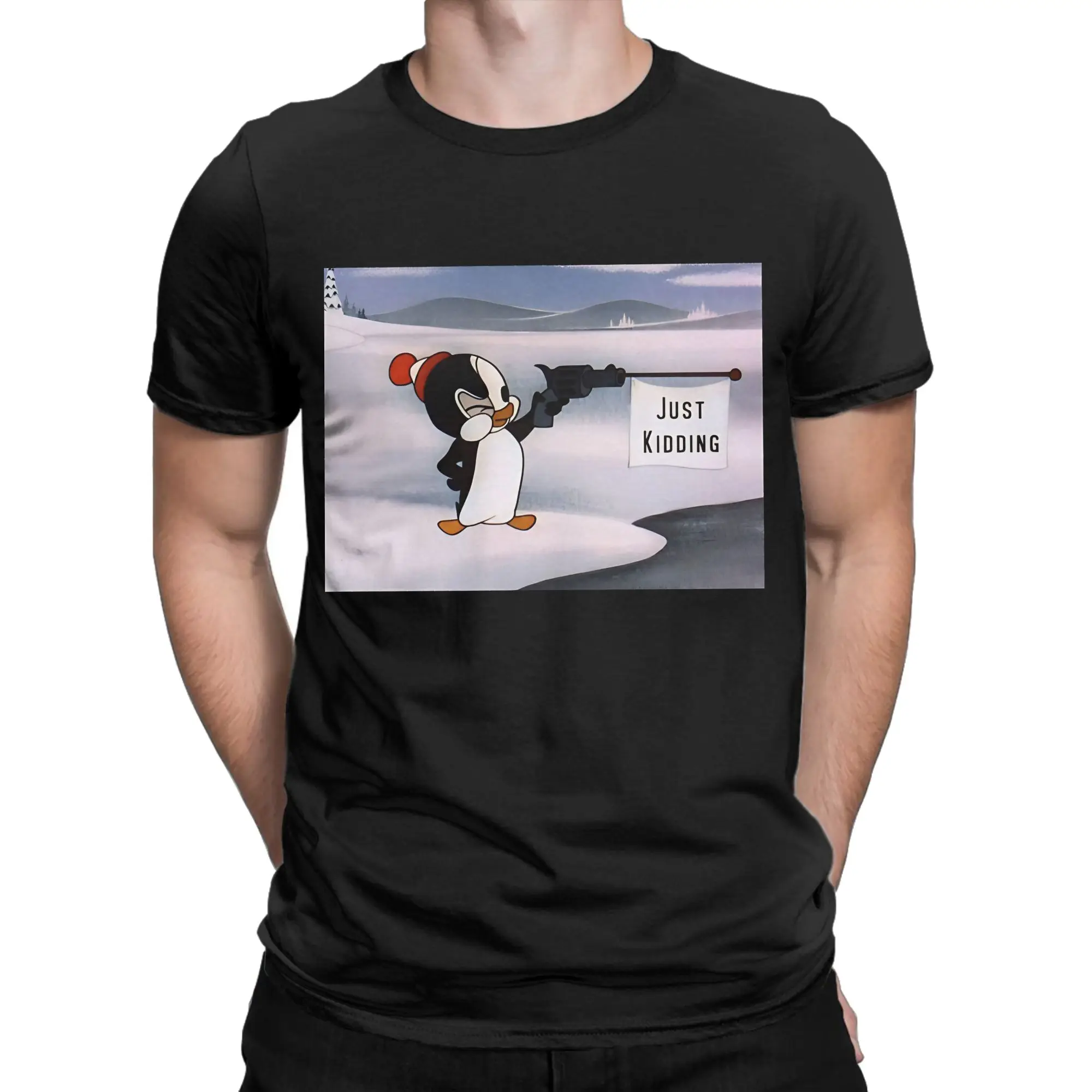 Chilly Willy Sticker Essential Shirt Novelty 100% Cotton T-Shirt Chilly Willy Tops Tees For Men