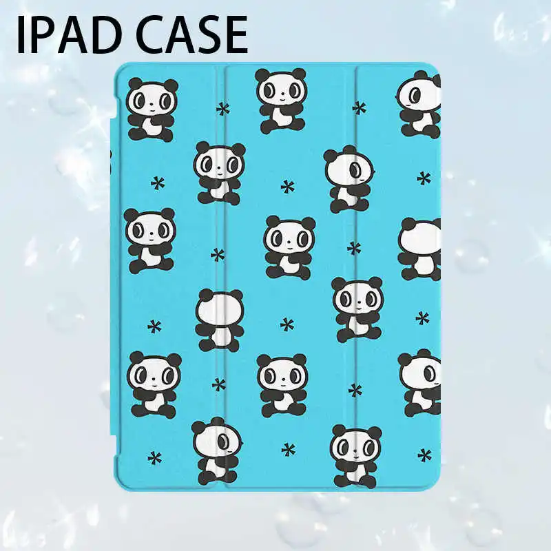 Cute Panda Art Ins Niche Case For iPad Air 11 10th 11th A16 9th For iPad Pro 11 4 5 10.9in 12.9 M2 M3 M4 Mini 7 6 Holder