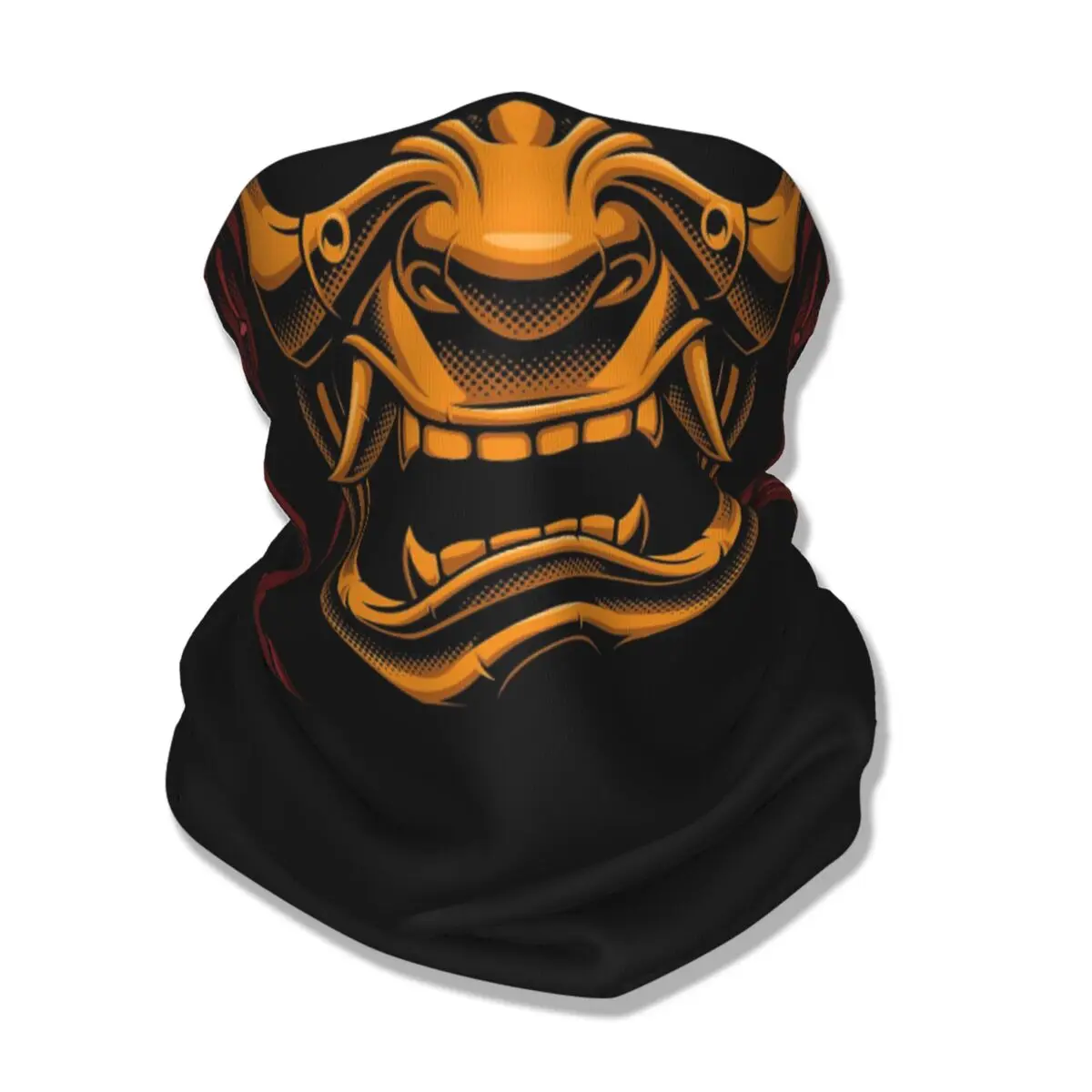 Fiery Demon Samurai Bandana Neck Gaiter Ninja Ghost Of Tsushima Mask Scarf Multi-use Cycling Scarf Outdoor Sports All Season