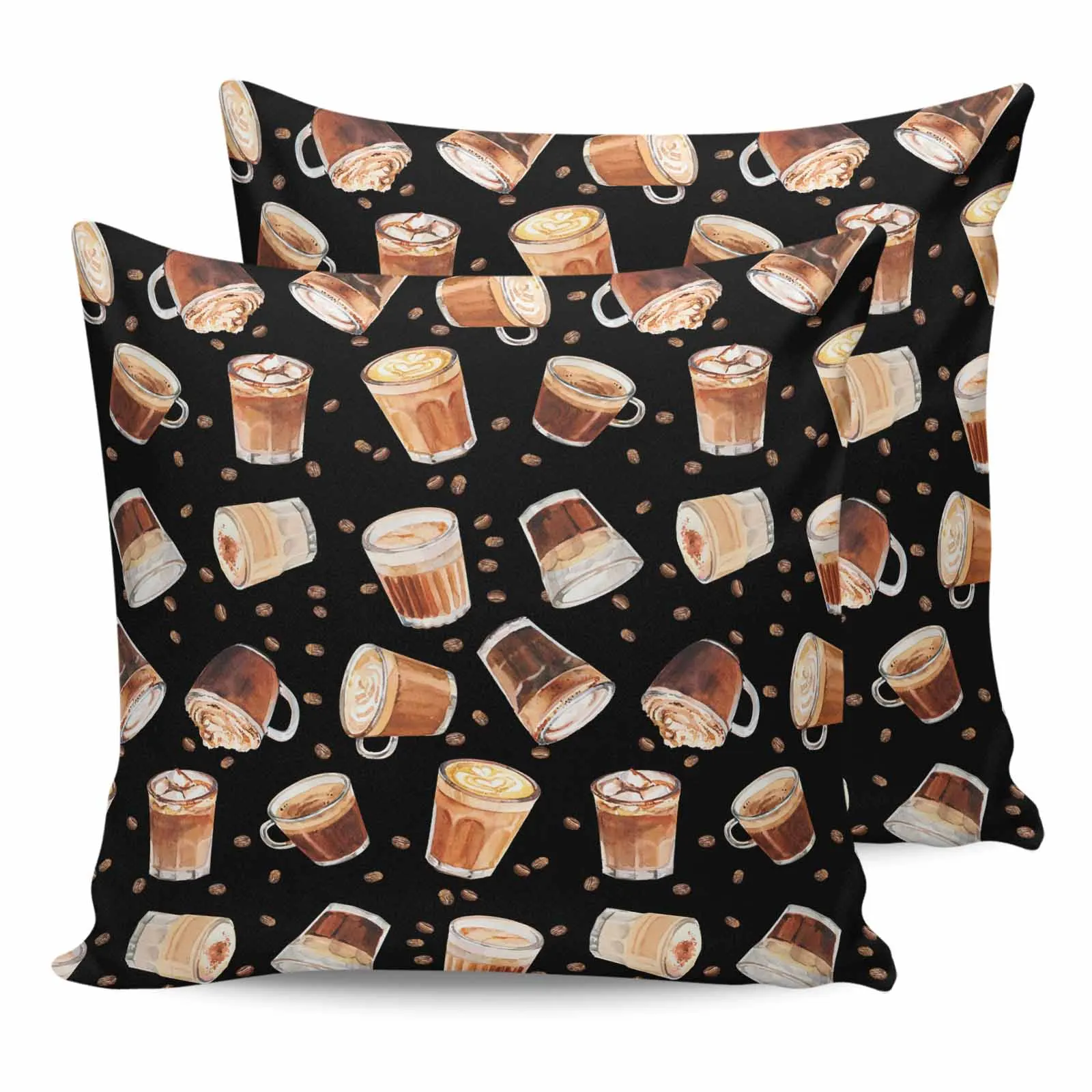 2/4PCS Outdoor Garden Chair Waterproof Cushion Cover Coffee Cappuccino Latte Home Decor Pillow Case