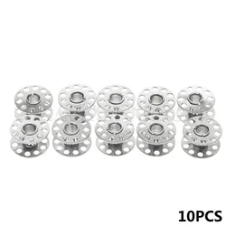 10Pcs/lot Stainless Steel Bobbins Spool Sewing Machine Parts Craft Tool Fit for Brother Janome Singer Hicello Sewing Supplies