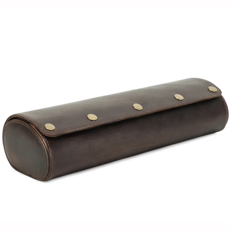 Cowhide Handmade Four-Pack Watch Storage B ox Travel Portable Leather Watch Box Gift B ox  watc h display w atch case box