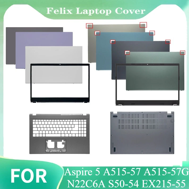 

Для Aspire 5 A515-57 A515-57G N22C6A S50-54 EX215-55 новая задняя крышка ЖК-дисплея для ноутбука/передняя рамка/подушка для рук/нижняя крышка верхняя крышка