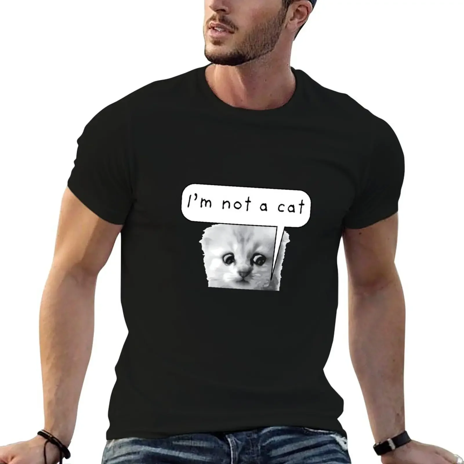 I'm not a cat' - funny lawyer Zoom call cat filter fail T-Shirt boys animal print anime sweat shirts, men