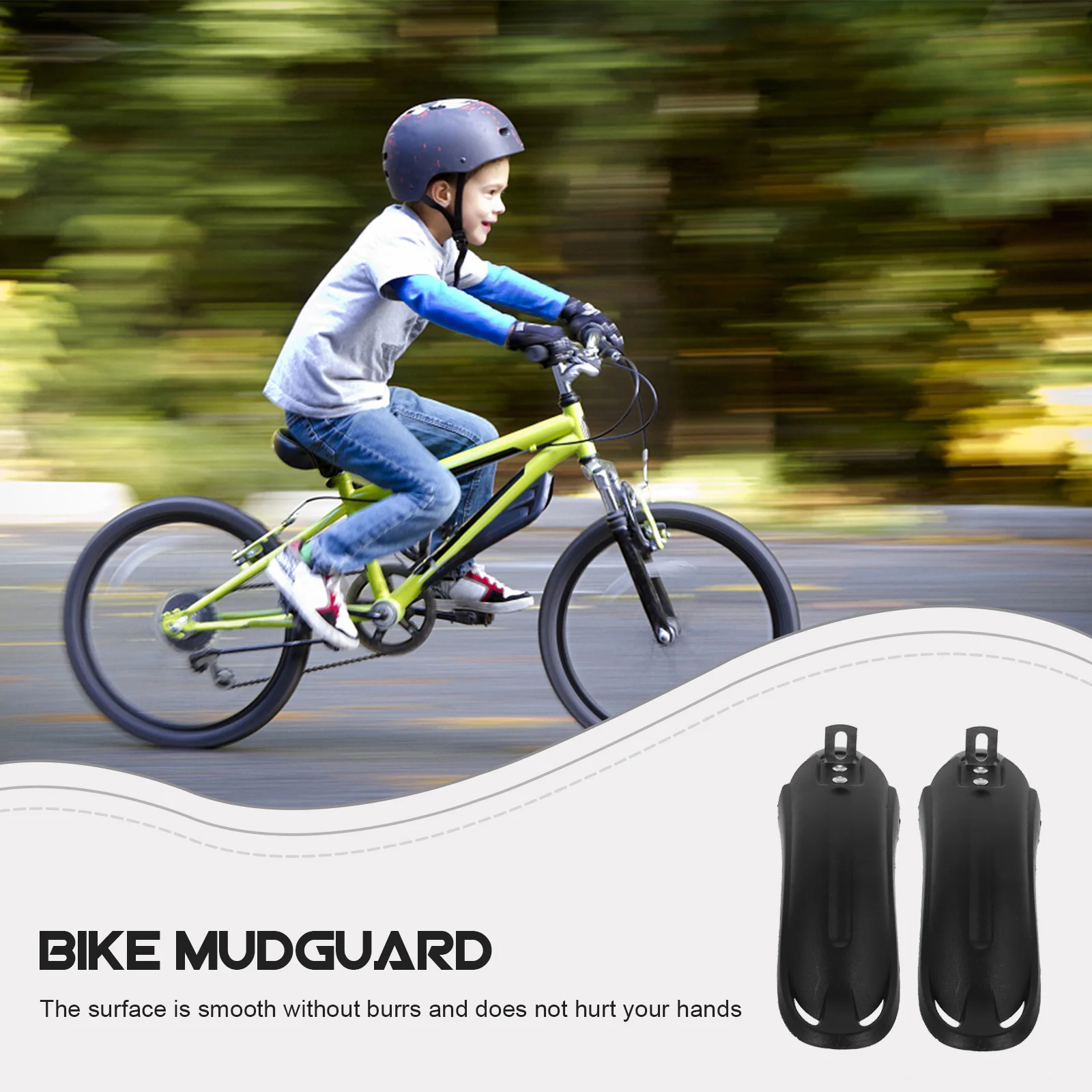

1Pair Bike Mud Guard Black Rear Front Children Mountain Bicycle Quick Release Riding Accessories for Adjustable Protection