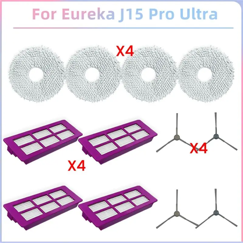 AB13-For Eureka J15 Pro Ultra Vacuum Parts Side Brush Hepa Filter Mop Cloth Replacement Accessories