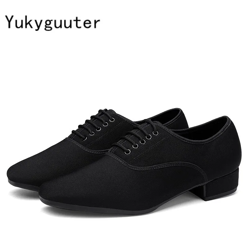 

Men Dance Shoes Athletic Modern Jazz Shoes Sports Fitness Gym Ballroom Latin Shoes Black Competitive Flat Heels Dance Sneakers