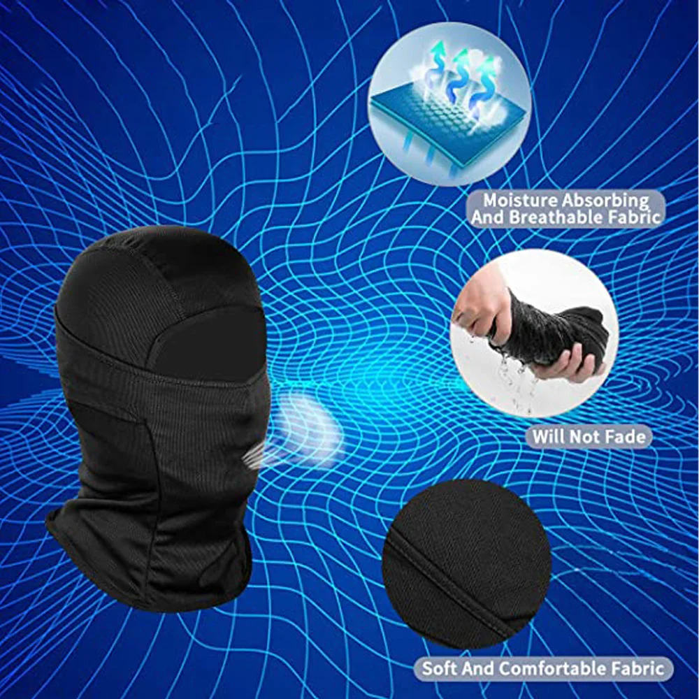 Mesh Neck Balaclava Face Mask UV Protection Ice Silk for Men Women Sun Hood Cycling Scarf Climing Running Hats Caps Helmet Liner