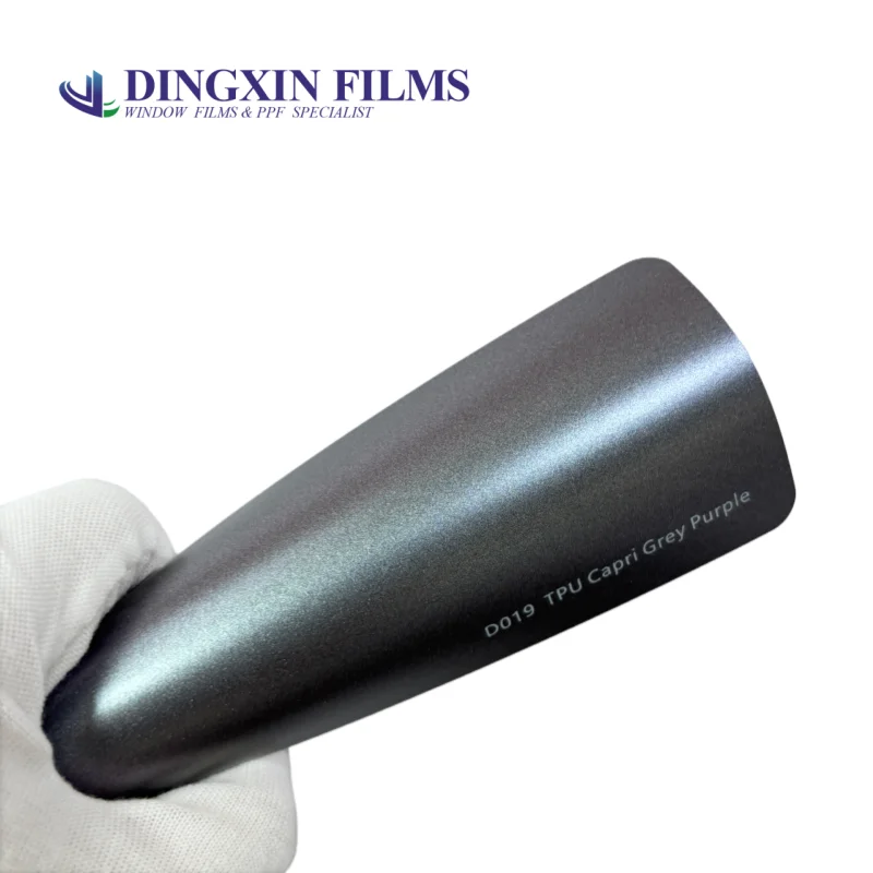 

High Gloss Grey Purple Color Change Vinyl Wrap Film for Cars - Self-Healing and Yellowing Resistant