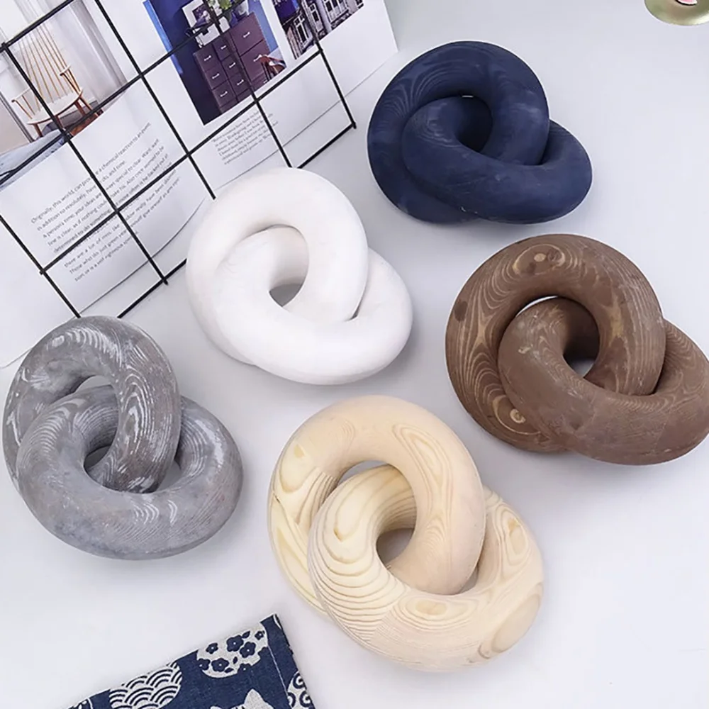 ไม้ตกแต่ง Chain สำหรับห้องนั่งเล่นบ้านไร่กาแฟตาราง Decor Boho ไม้ Knot ธรรมชาติ Chain โต๊ะเตาผิงบ้าน Boone