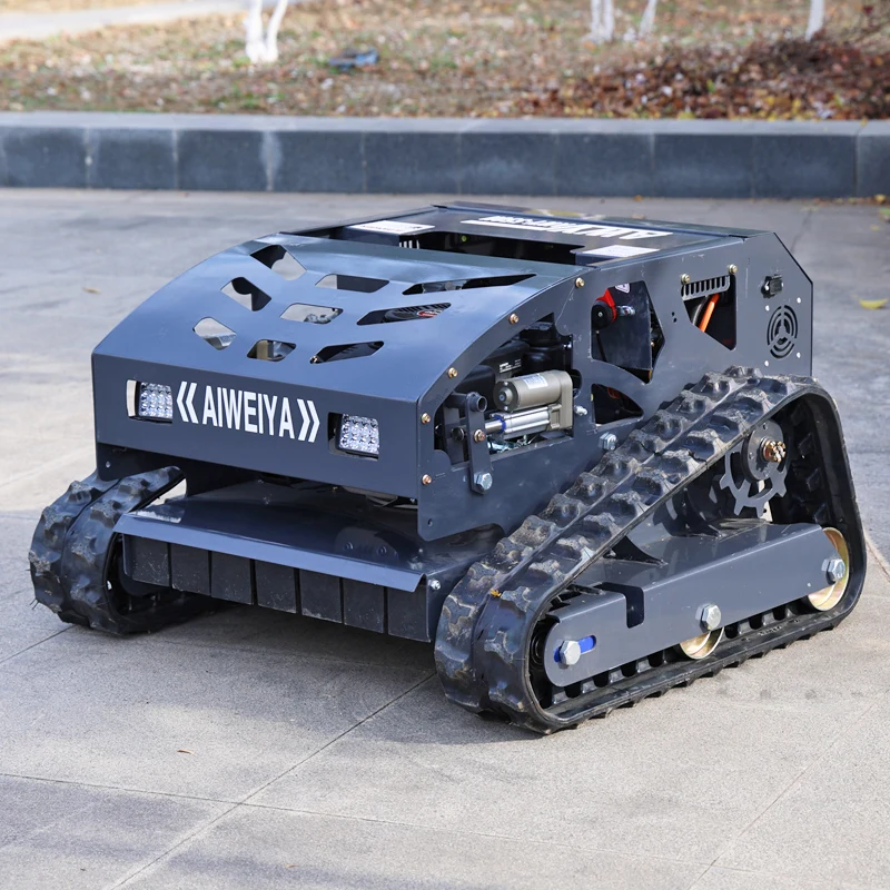 Cortacésped con orugas multifuncional de alta potencia personalizado, poda de ganado forestal de parque, robot de deshierbe de granja