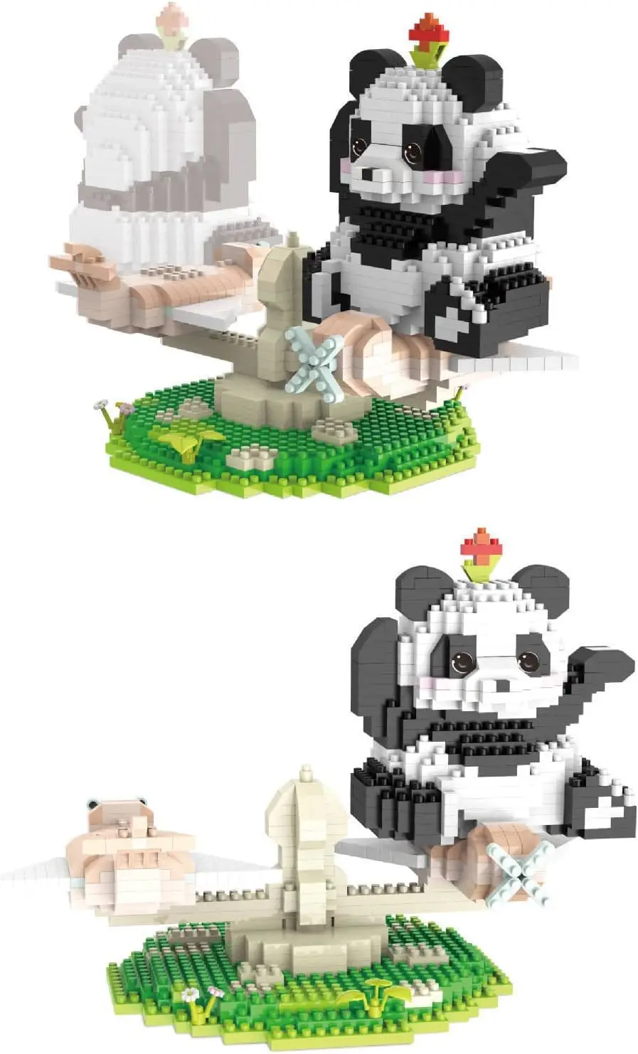 MINI Building Blocks สัตว์น่ารัก PANDA ชุด MINI PANDA ของเล่นสําหรับผู้ใหญ่,MINI PANDA รุ่นอิฐ,ไอเดียของขวัญตกแต่ง