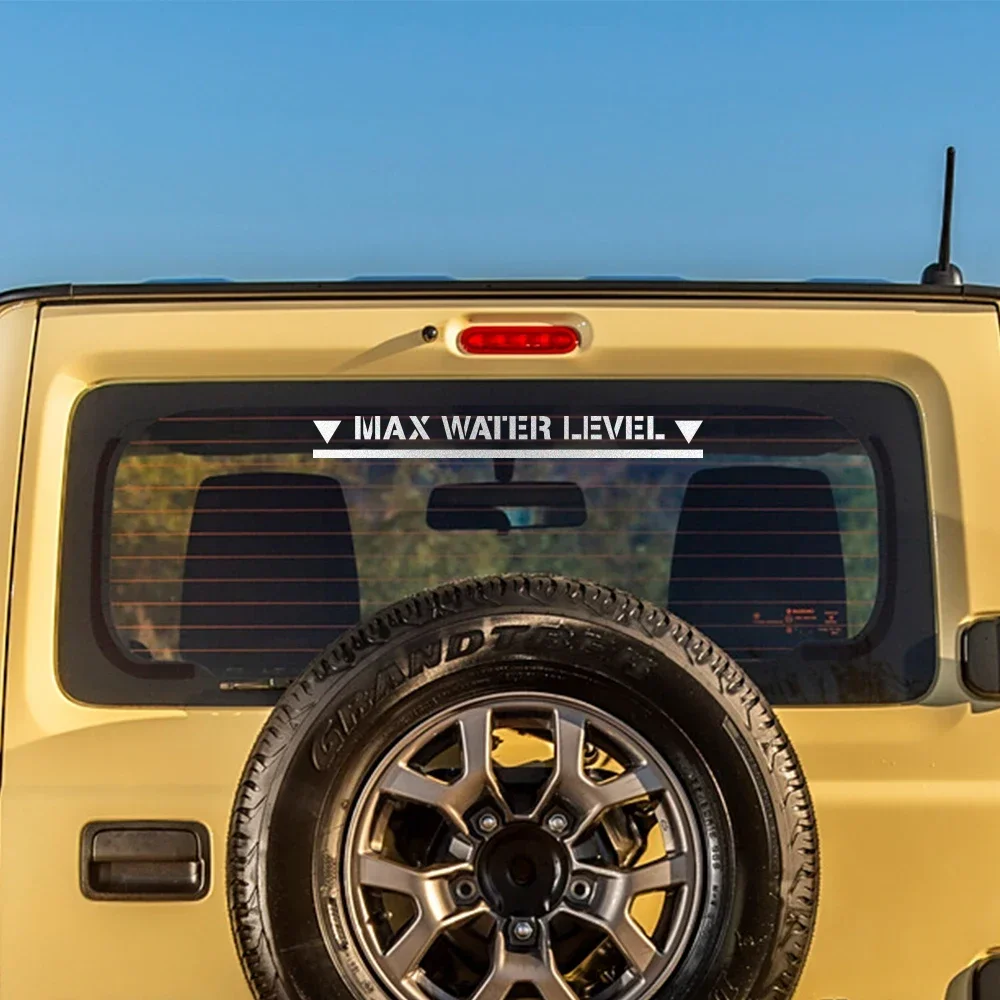 1Pc MAX WATER LEVEL Car Vinyl Sticker, Funny Off Road Quote Decal, Waterproof Letter Graphic, Auto Door Body Exterior Styling Ac