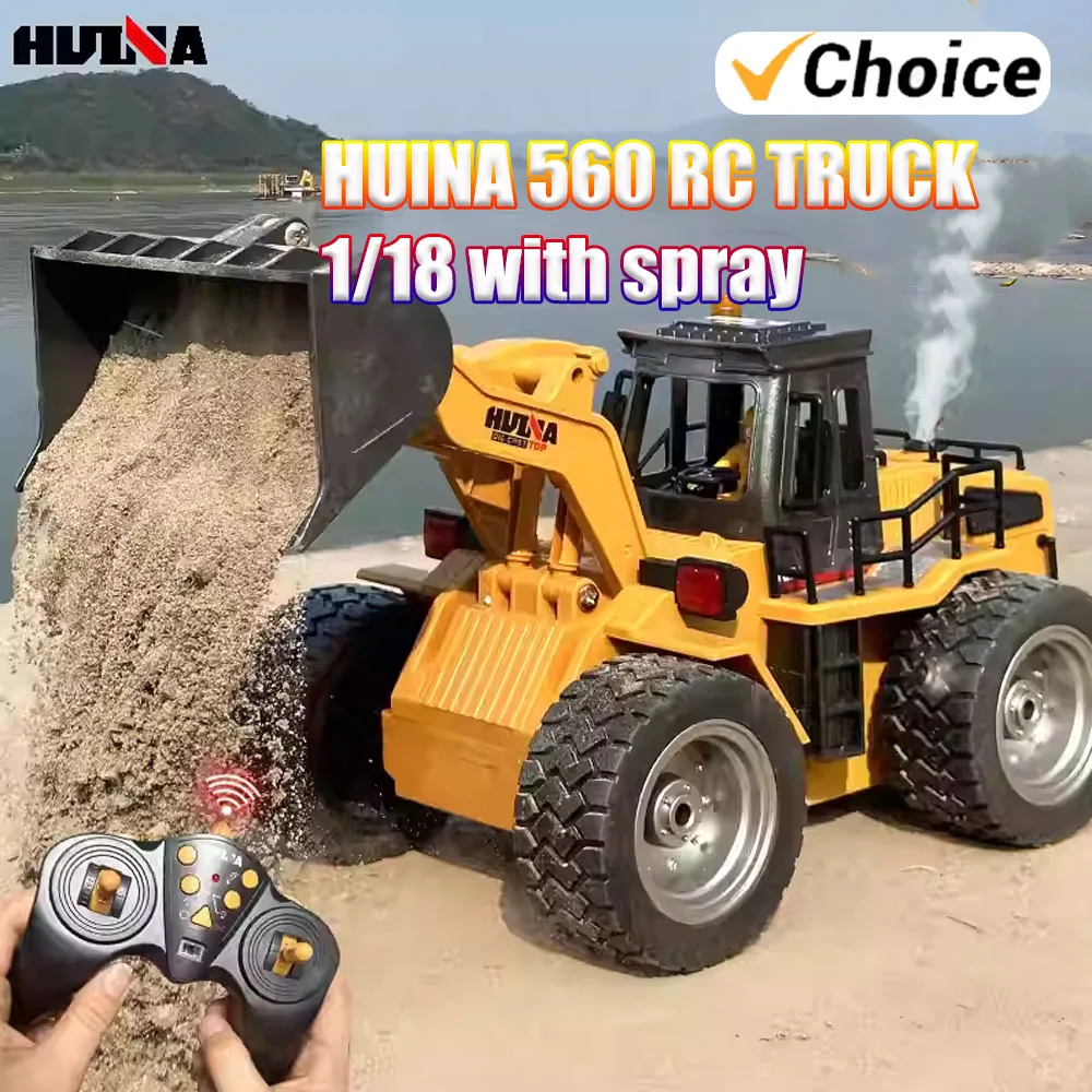 

HUINA 1560 1/18 Rc Bulldozer Alloy Tractor Model 2.4G RC Crawler Radio Controlled Cars Trucks Engineering Car Boys Toys Gifts