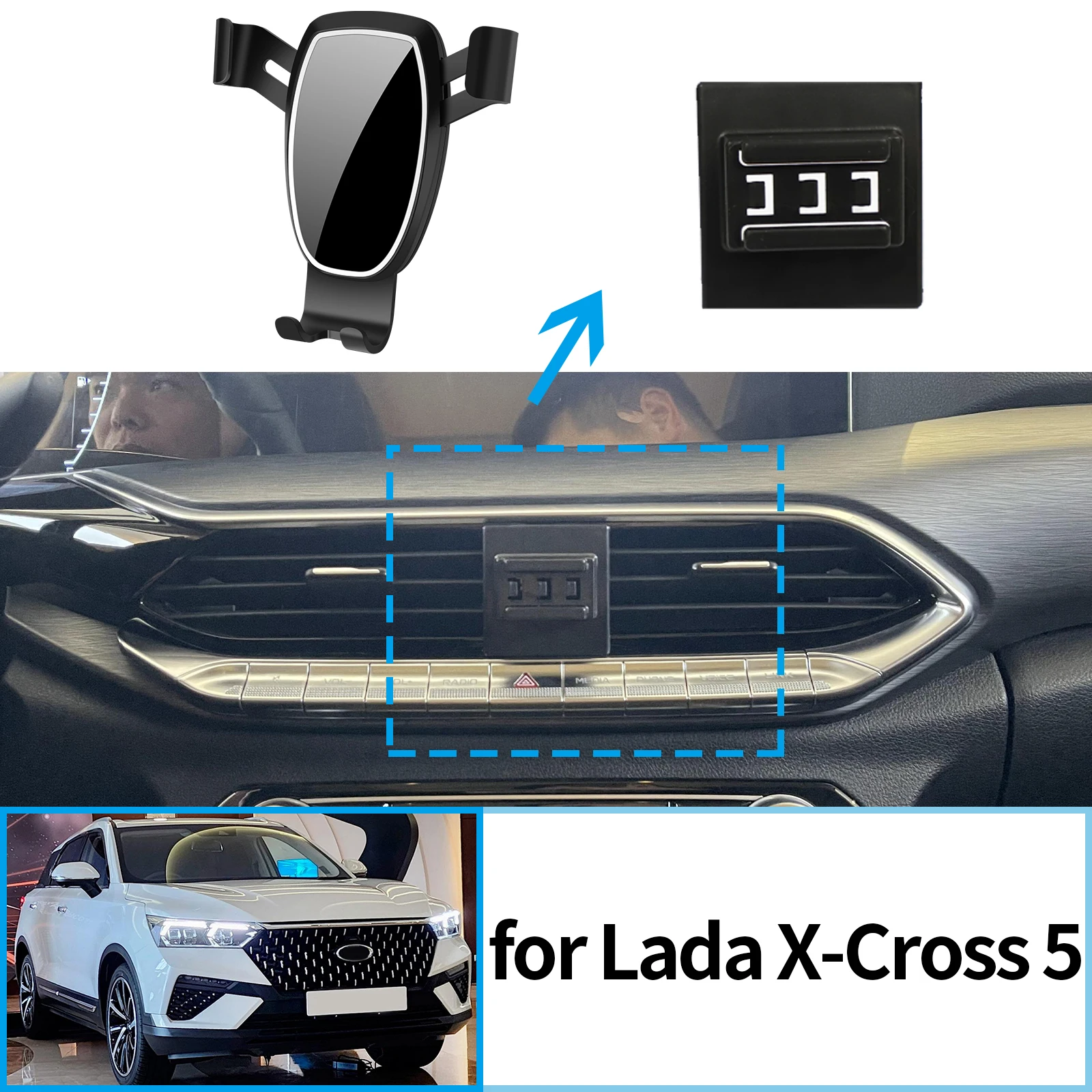 

fit for Lada X-Cross 5 Navigation Bracke Screen Base Phone Holder Mount Car ​​accessoires