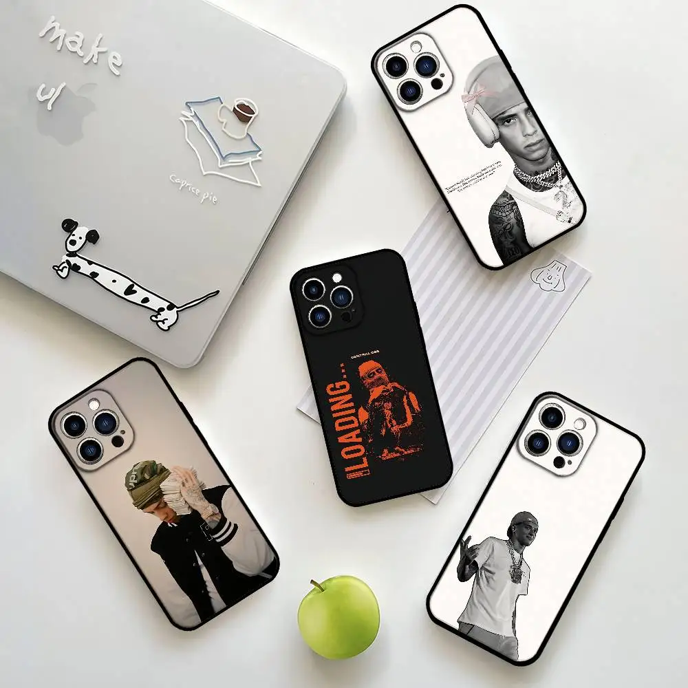 حافظة هاتف مغني الراب C-Central Cee لهاتف آيفون 17 16 15 14 13 12 11 X XR XS Plus Pro Max غطاء أسود ناعم صغير