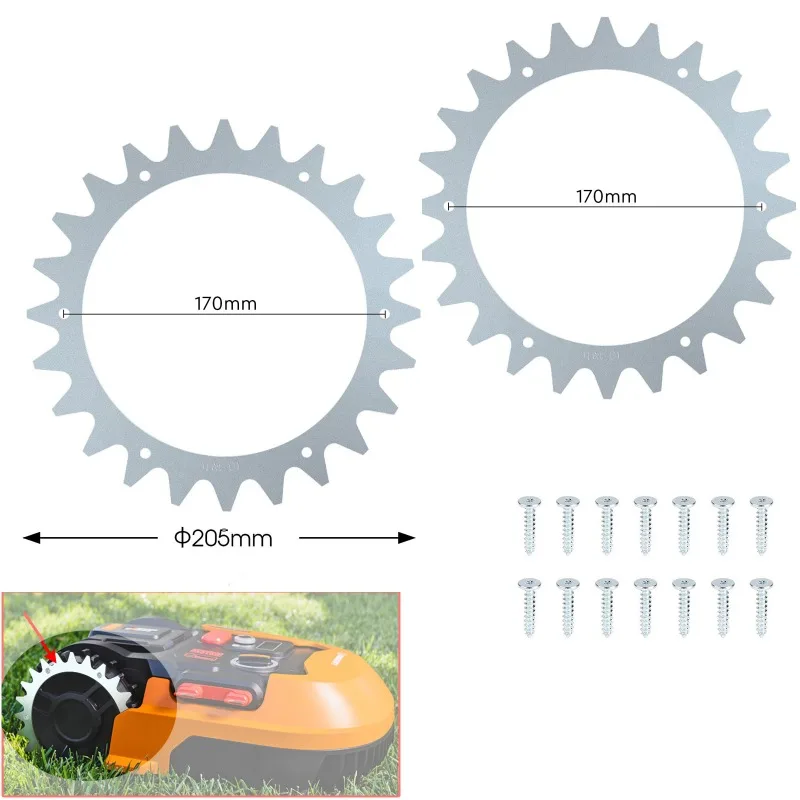 Robotic Lawnmower Wheel Anti-Slip Spikes for Worx Landroid S/M Series TLWL-01 Lawn Mower Robot 205mm  Grip Plates Replacement