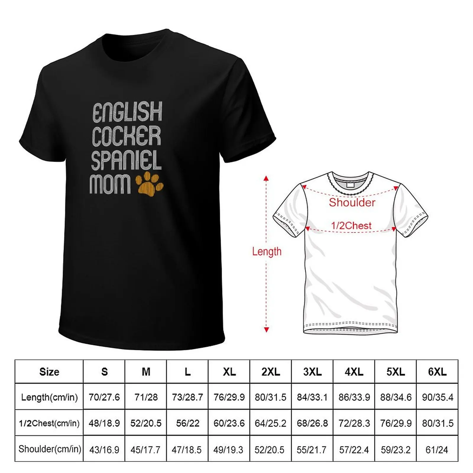 English Cocker Spaniel Mom T-Shirt Plus Size Comfort Fit Tee