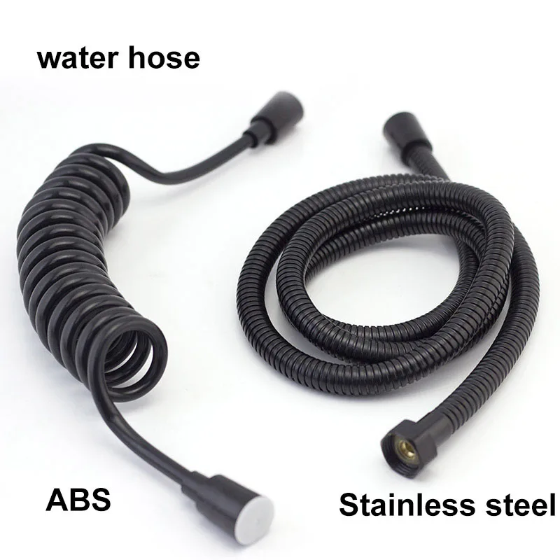 ABS Black Toilet Spray Gun Bidet Sprinklers Flushing Sprayer Shower Head Hook Holder Water Hose Valve WC Bathroom Accessories