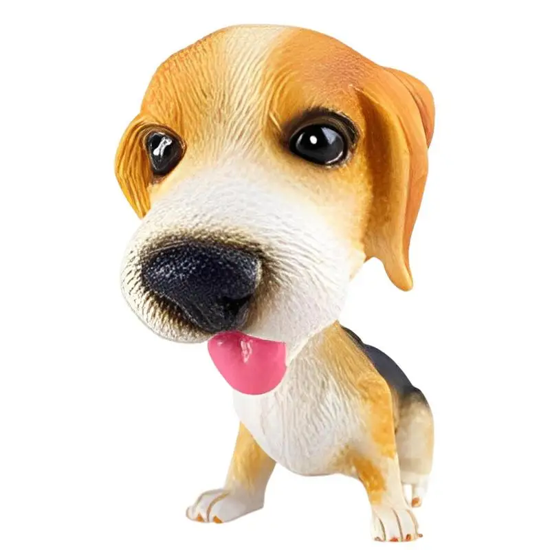 Dog Bobble Head For Car Shaking Head Dog Ornament Bubble Head Figure High Emulation Cute Resin Car Decor Ornament