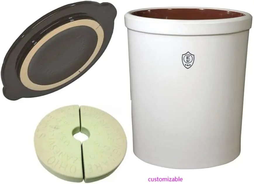 

5-галонная кастрюля для ферментации и консервации — кастрюля, крышка, камни