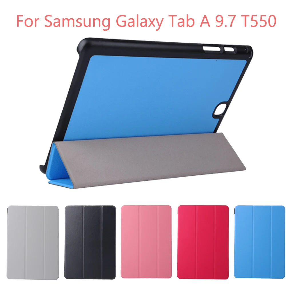 

Tablet Case For Samsung Galaxy Tab A 9.7" SM-T550 T555 P550 P555 Tab Flip Stand Holder Auto Sleep Awake Cover Pouch For Samsung