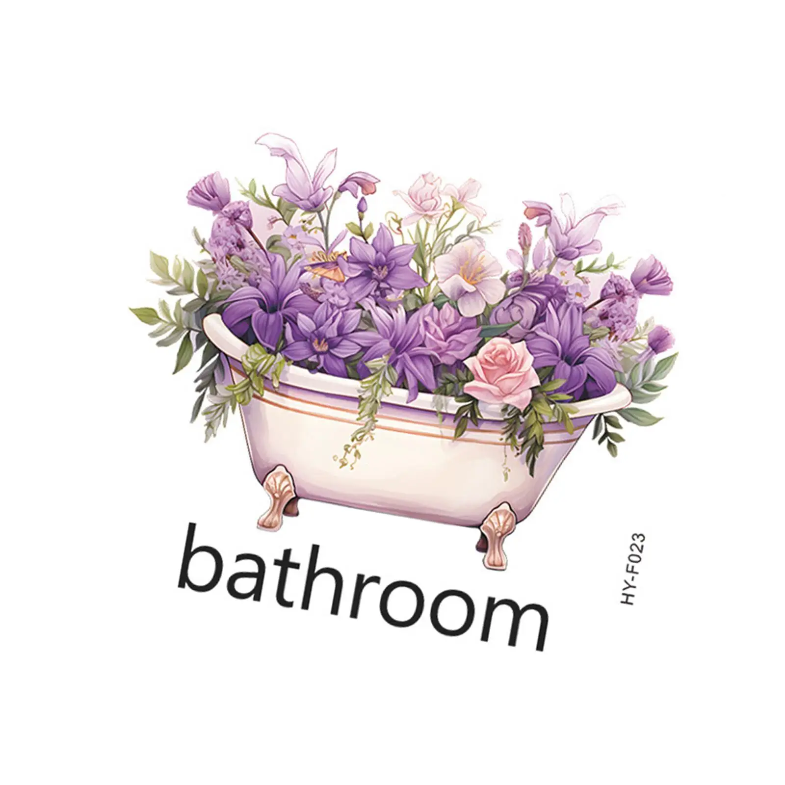 Bathroom Door Decal Art Sign Beautification Decoration Bathtub Decal DIY Removable Bathroom Decal Bathroom Wall Decal Sticker