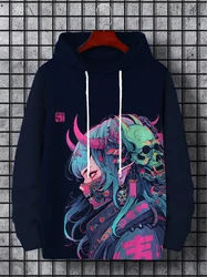 Interesting design anime girl pattern sports hoodie harajuku fashion men's hoodie casual y2k hoodie men autumn winter hoodie